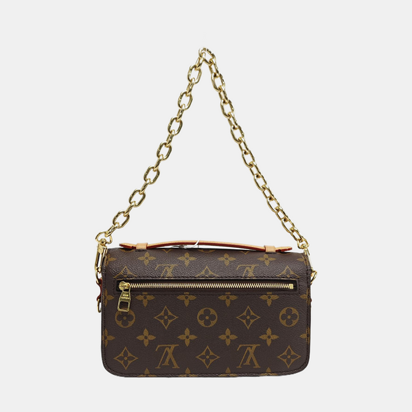 MÉTIS EAST WEST Monogram Coated Canvas Brown