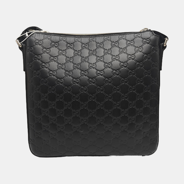 Signature Medium Monogram Calfskin Black