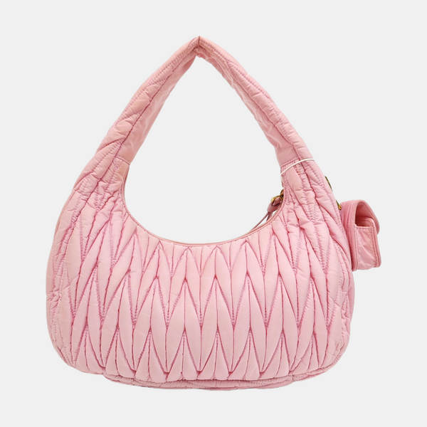 Wander Matelassé Mini Quilted Fabric Pink