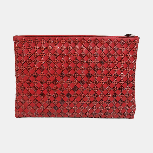 Calfskin Clutch Red