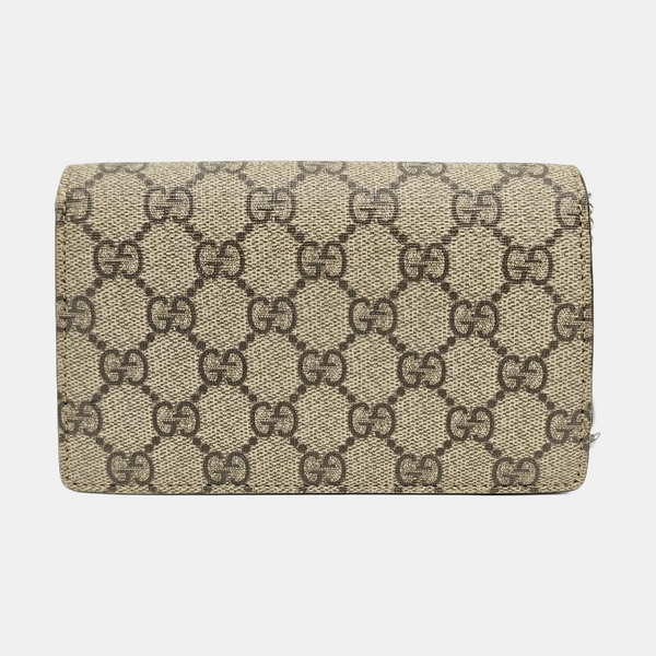 Dionysus Super Mini Monogram Coated Canvas Beige