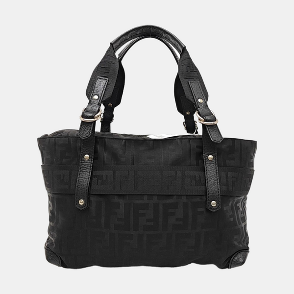 Fabric Top Handle Bag Black