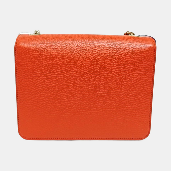 Interlocking G Small Calfskin Orange