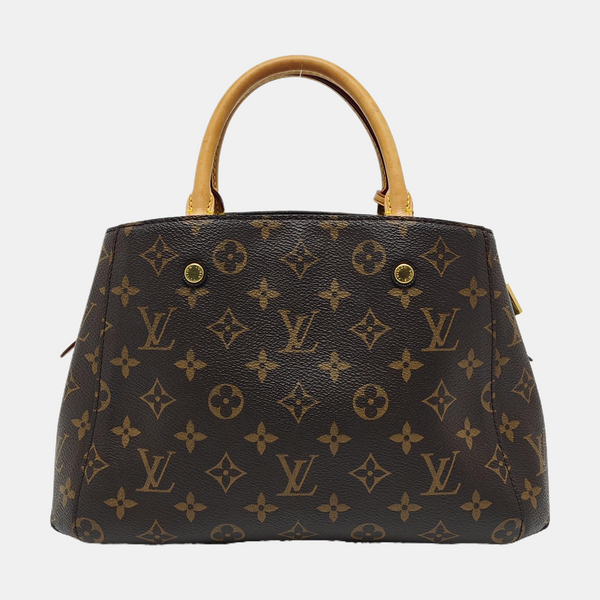 MONTAIGNE BB Monogram Coated Canvas Brown