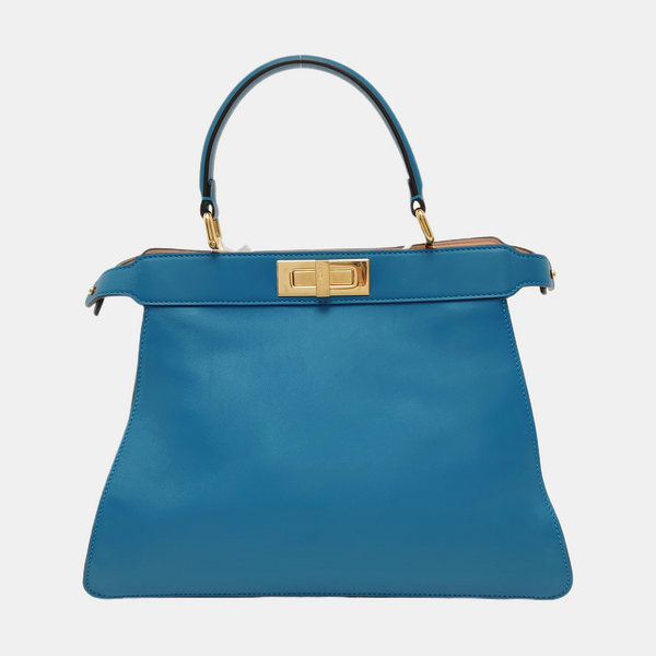 Authenticated pre-owned Peekaboo Calfskin Blue - Shoulder Bag at Looply