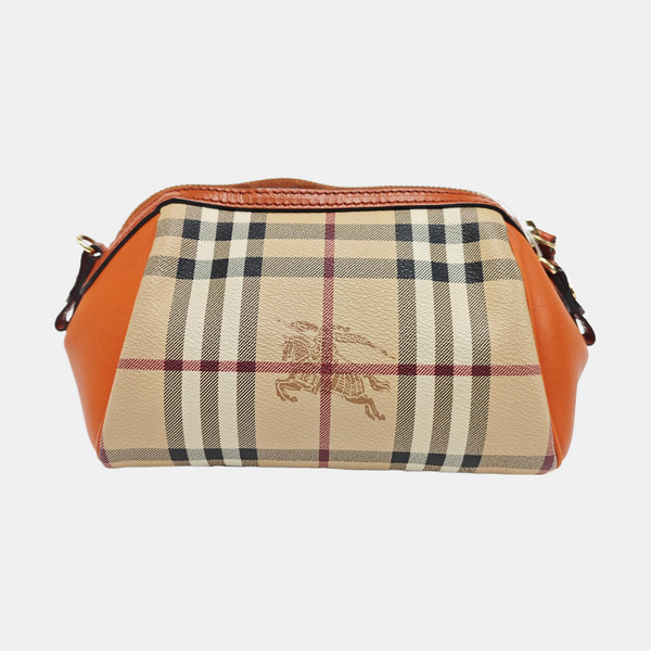 Coated Canvas Shoulder Bag Beige