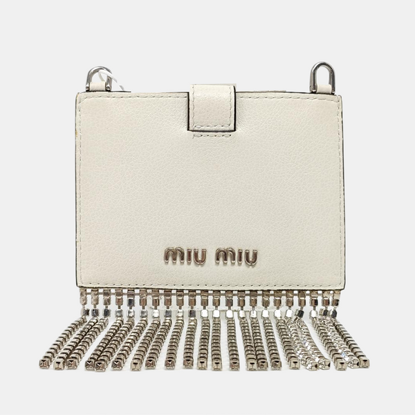 Fringed Calfskin White