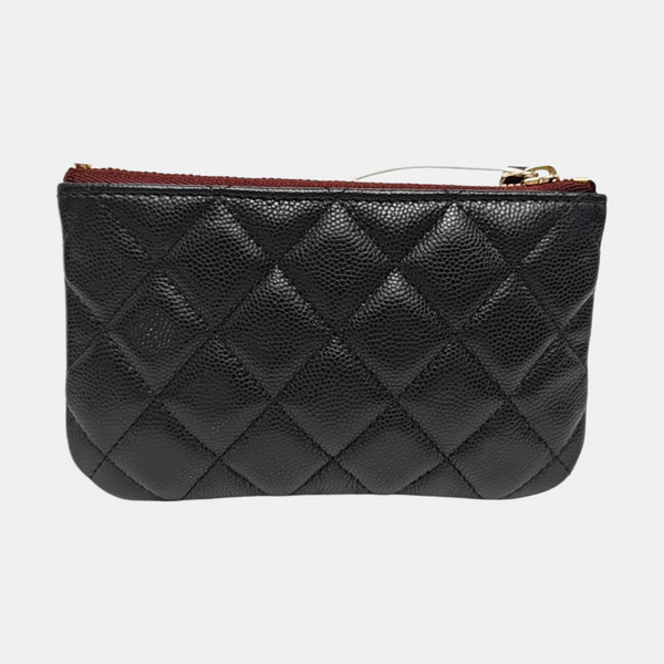 Grained Calfskin Clutch Black