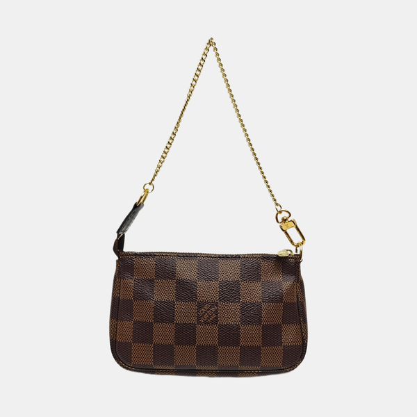 ACCESSOIRES Mini Damier Ebene Coated Canvas Brown