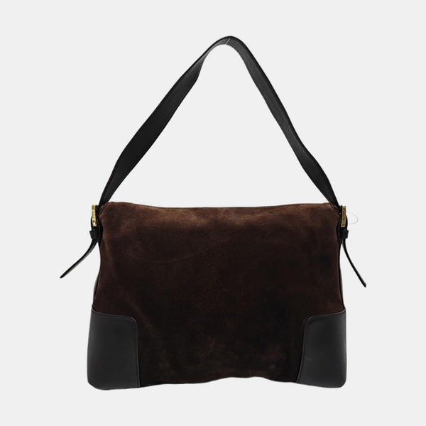 Suede Shoulder Bag Brown