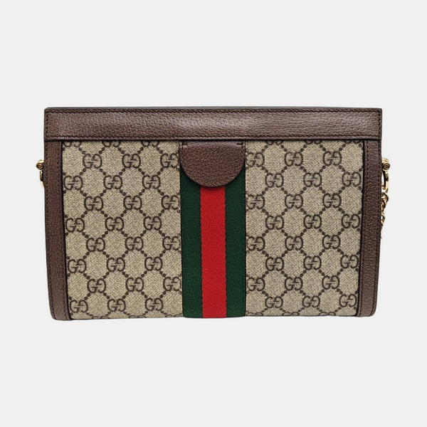Ophidia Medium Monogram Coated Canvas Beige