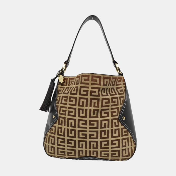 Fabric Shoulder Bag Brown