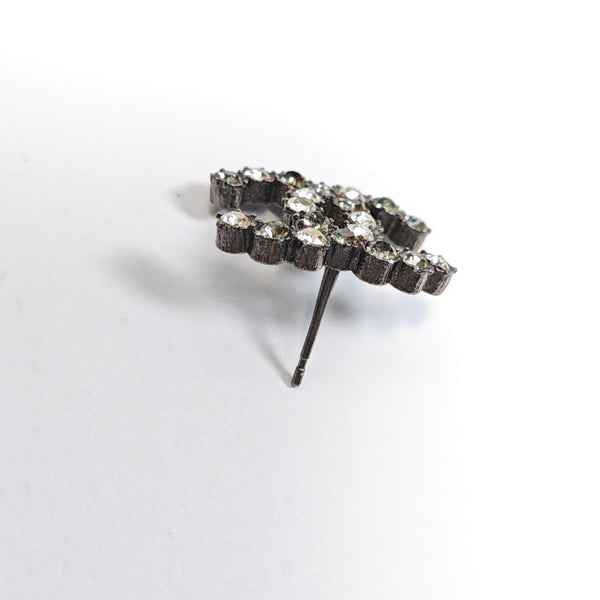 Synthetic Material Gray Stud Earrings