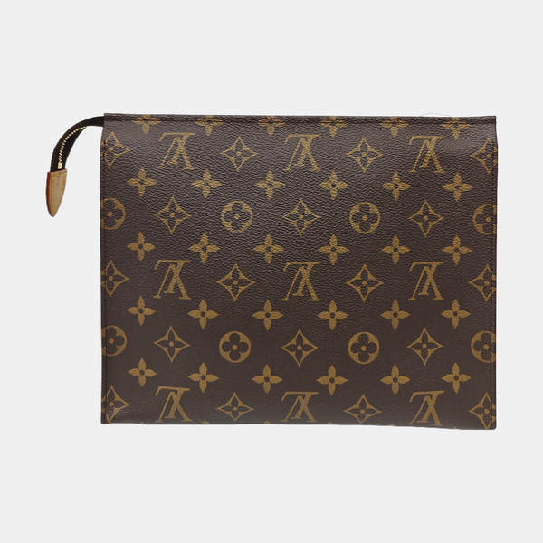 TOILET POCKET 26 Monogram Coated Canvas Brown