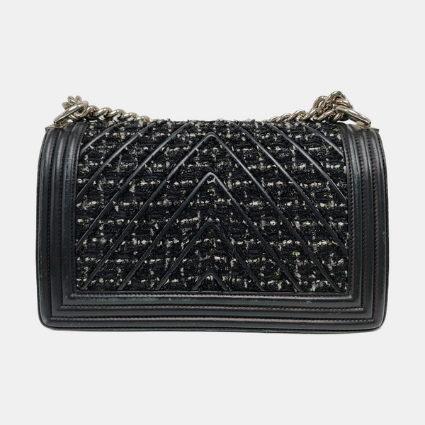 BOY CHANEL Chevron Wool Black
