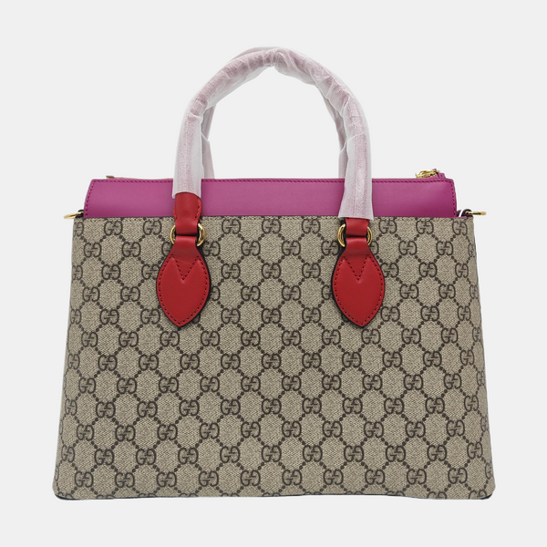 GG Blooms Monogram Coated Canvas Beige