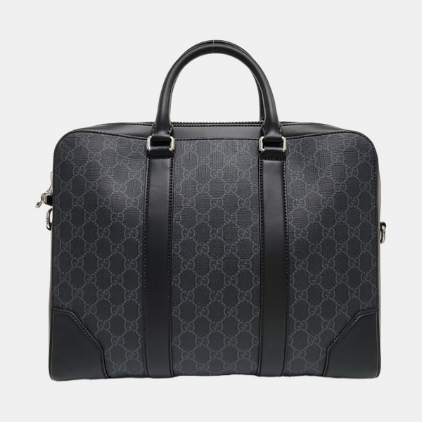 Monogram Coated Canvas Shoulder Bag Black