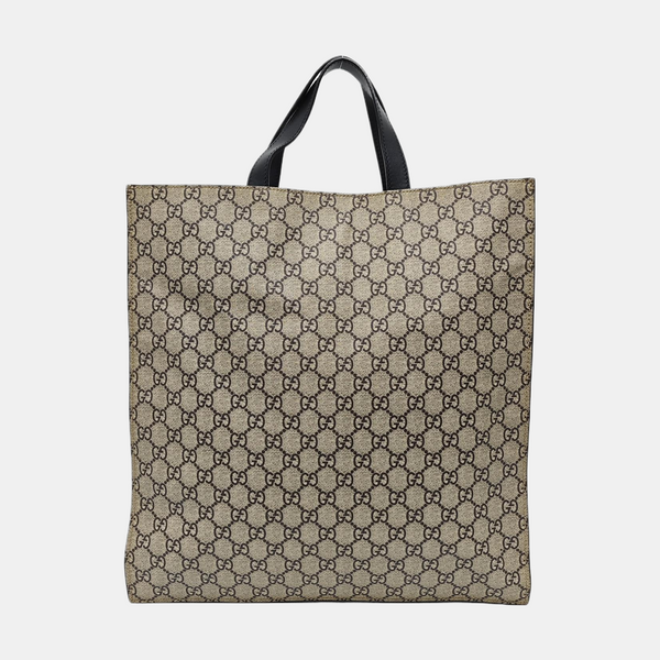 Monogram Coated Canvas Tote Bag Beige