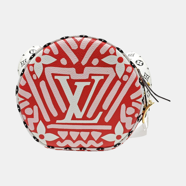 BOITE CHAPEAU PM Coated Canvas Red