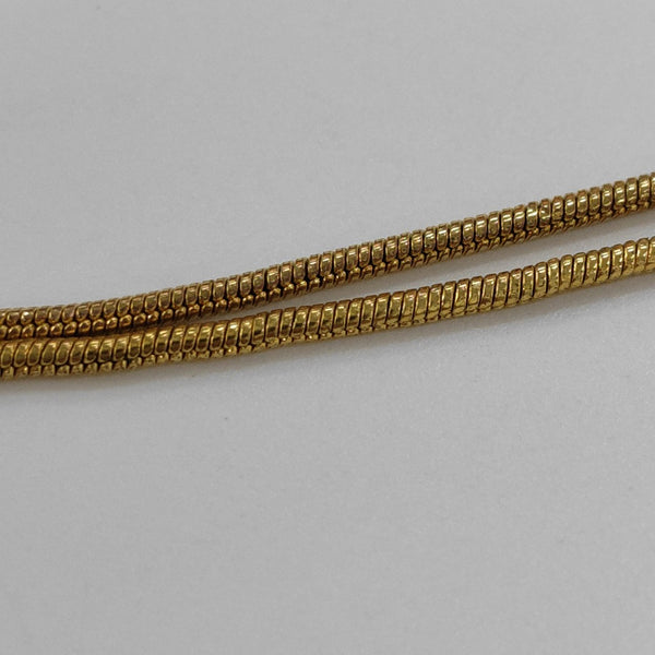 Twist Round Metal Gold Necklace