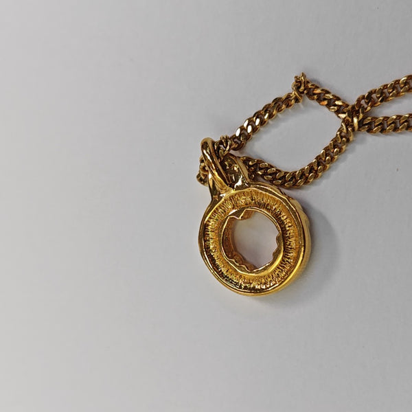 Twist Round Metal Gold Necklace