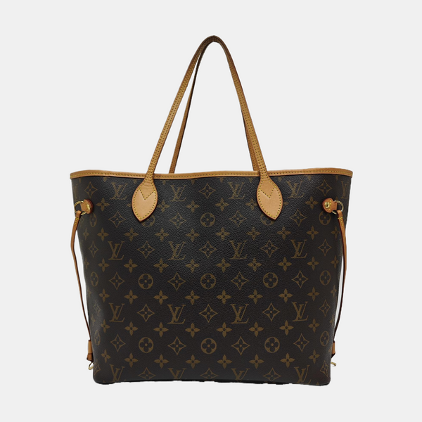 NEVERFULL MM Monogram Coated Canvas Brown