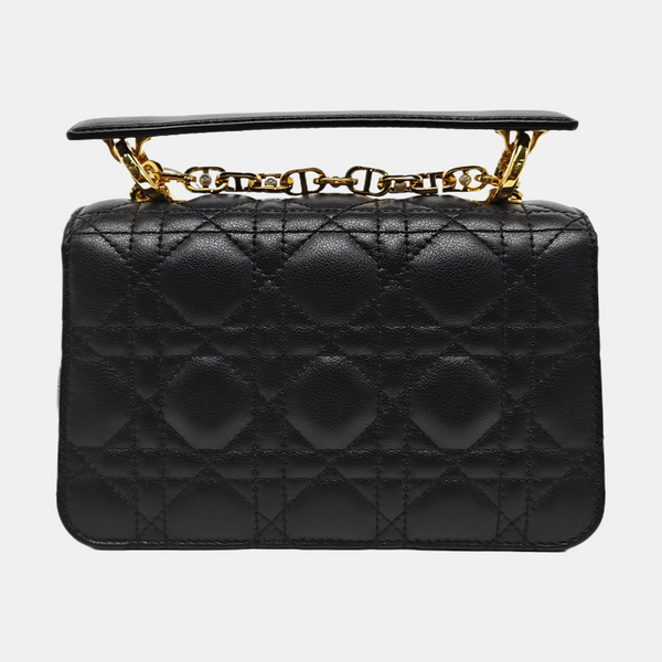Dior Caro Mini Cannage Calfskin Black