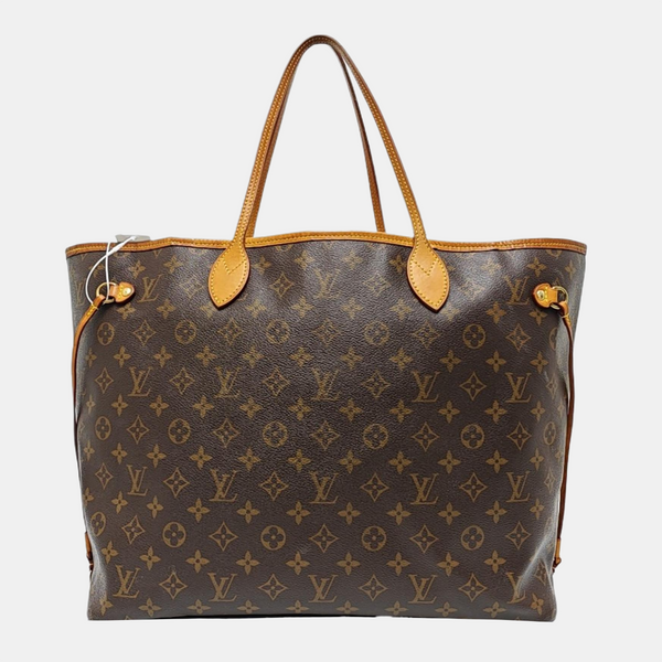 NEVERFULL GM Monogram Coated Canvas Brown