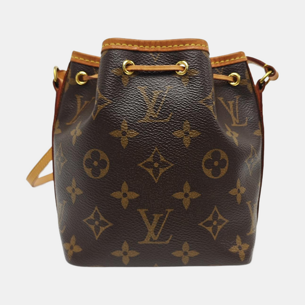 NÉONOÉ Nano Monogram Coated Canvas Brown