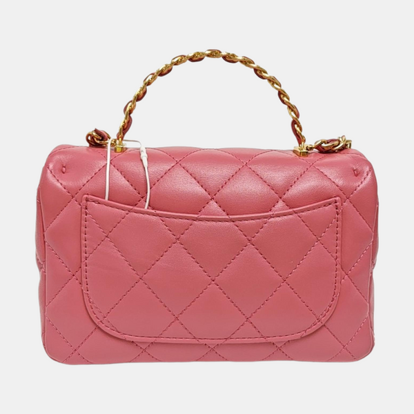 CLASSIC FLAP Small Quilted Lambskin Pink