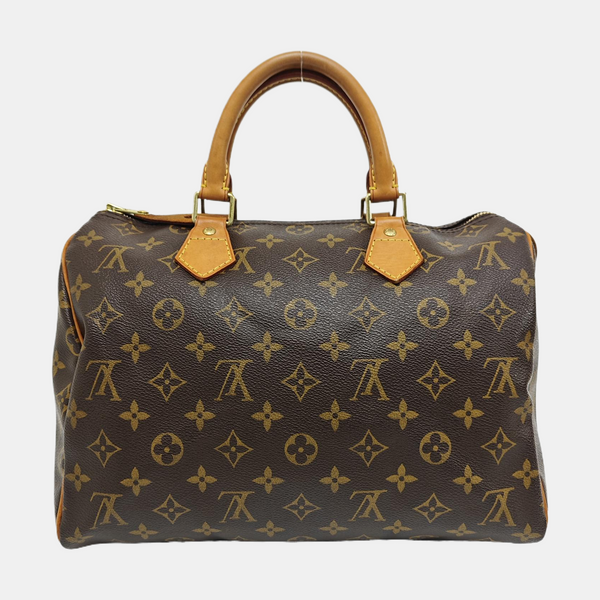 SPEEDY 30 Monogram Coated Canvas Brown