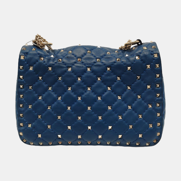 Rockstud Medium Quilted Lambskin Blue