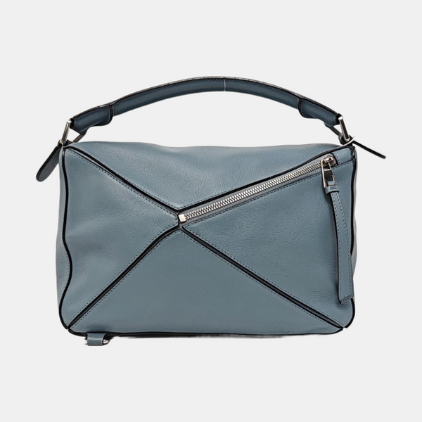 Puzzle Medium Calfskin Blue