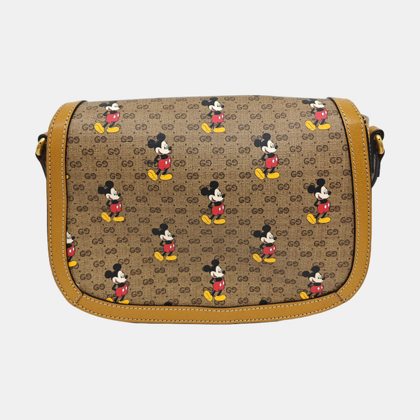 Disney X Gucci Small Monogram Coated Canvas Brown