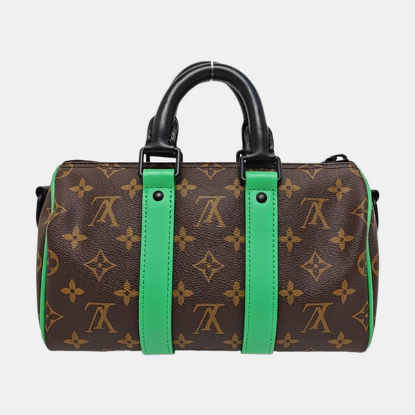 KEEPALL 25 Monogram Coated Canvas Brown