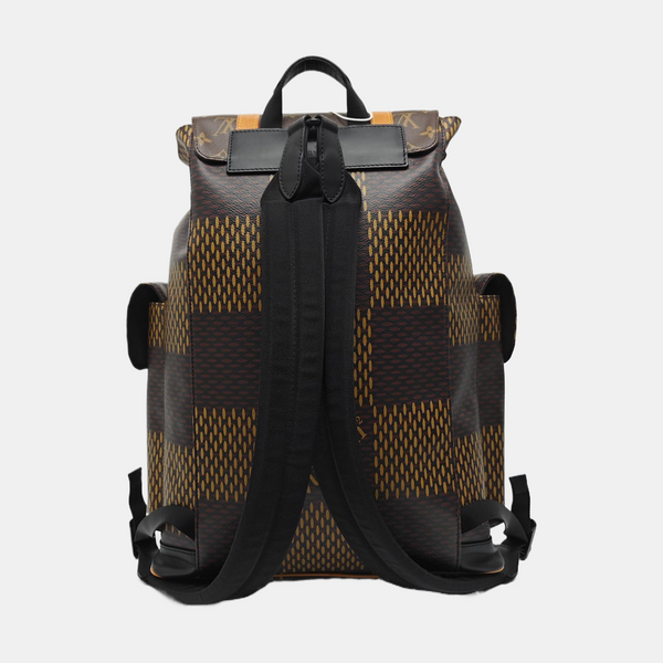 CHRISTOPHER MM Damier Ebene Coated Canvas Brown
