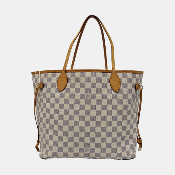 NEVERFULL MM Damier Azur Coated Canvas White