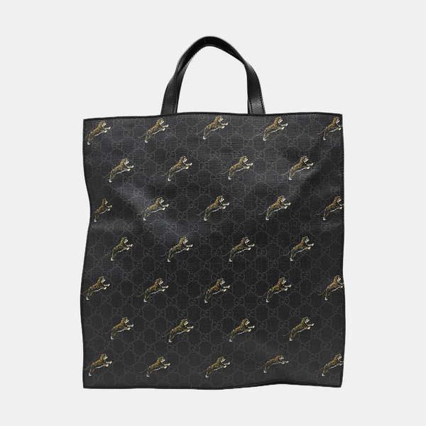 GG Supreme Monogram Coated Canvas Black