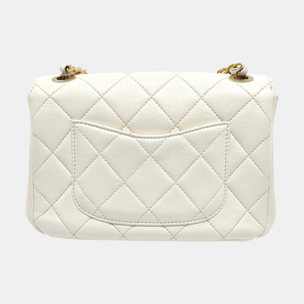 Quilted Lambskin White