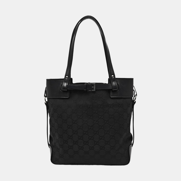 Monogram Canvas Tote Bag Black