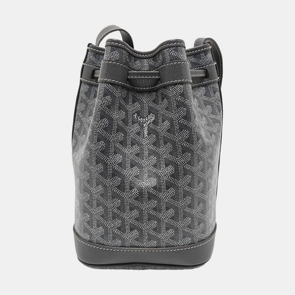 Authenticated pre-owned Petit Flot Coated Canvas Grey - Bucket Bag at Looply