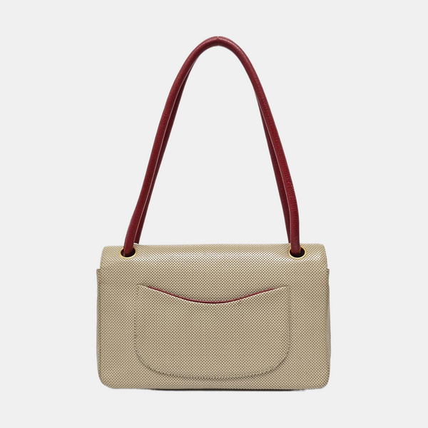 Calfskin Shoulder Bag Medium Beige