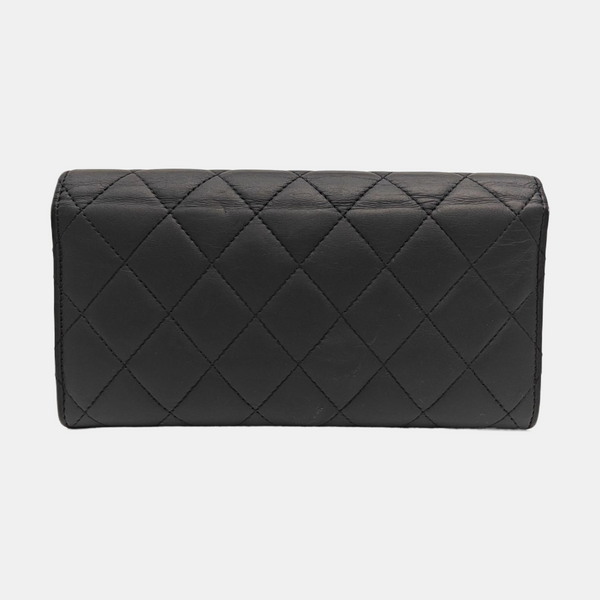 CLASSIC FLAP Mini Quilted Lambskin Black Wallet