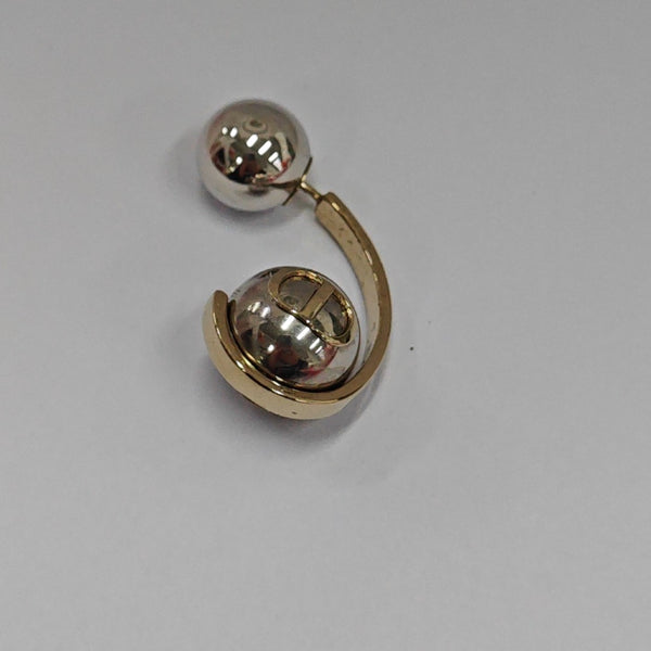 Dior Tribales Metal Silver Stud Earrings