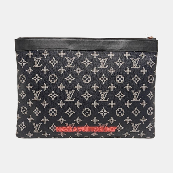 APOLLO GM Monogram Coated Canvas Blue