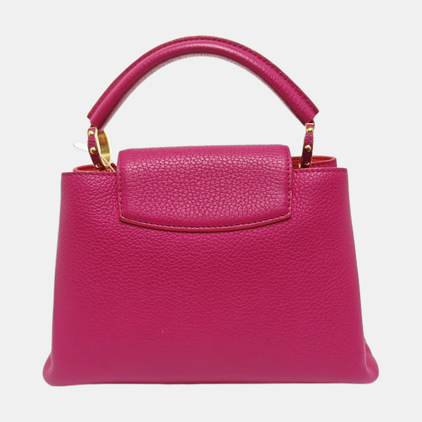 Authenticated pre-owned CAPUCINES BB Calfskin Pink - Shoulder Bag at Looply