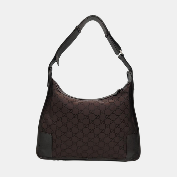 Monogram Canvas Shoulder Bag Brown