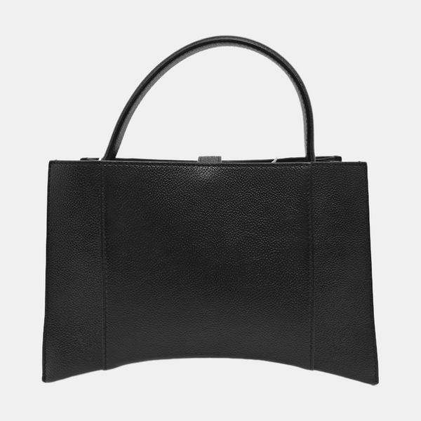 Hourglass East West Tote Small Calfskin Black