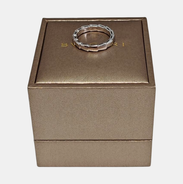 SERPENTI 18k White Gold Silver Ring EU 53