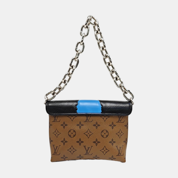 Monogram Coated Canvas Top Handle Bag Brown